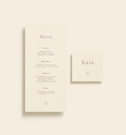 Kaia Konfirmation Bordkort