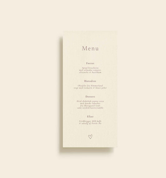 Kaia Konfirmation Menukort