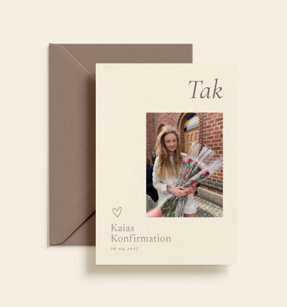 Kaia Konfirmation Takkekort