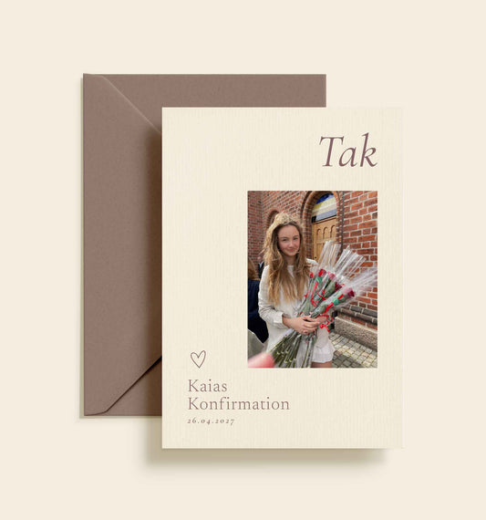 Kaia Konfirmation Takkekort