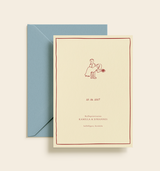 Kamilla & Johannes Bryllup Invitation