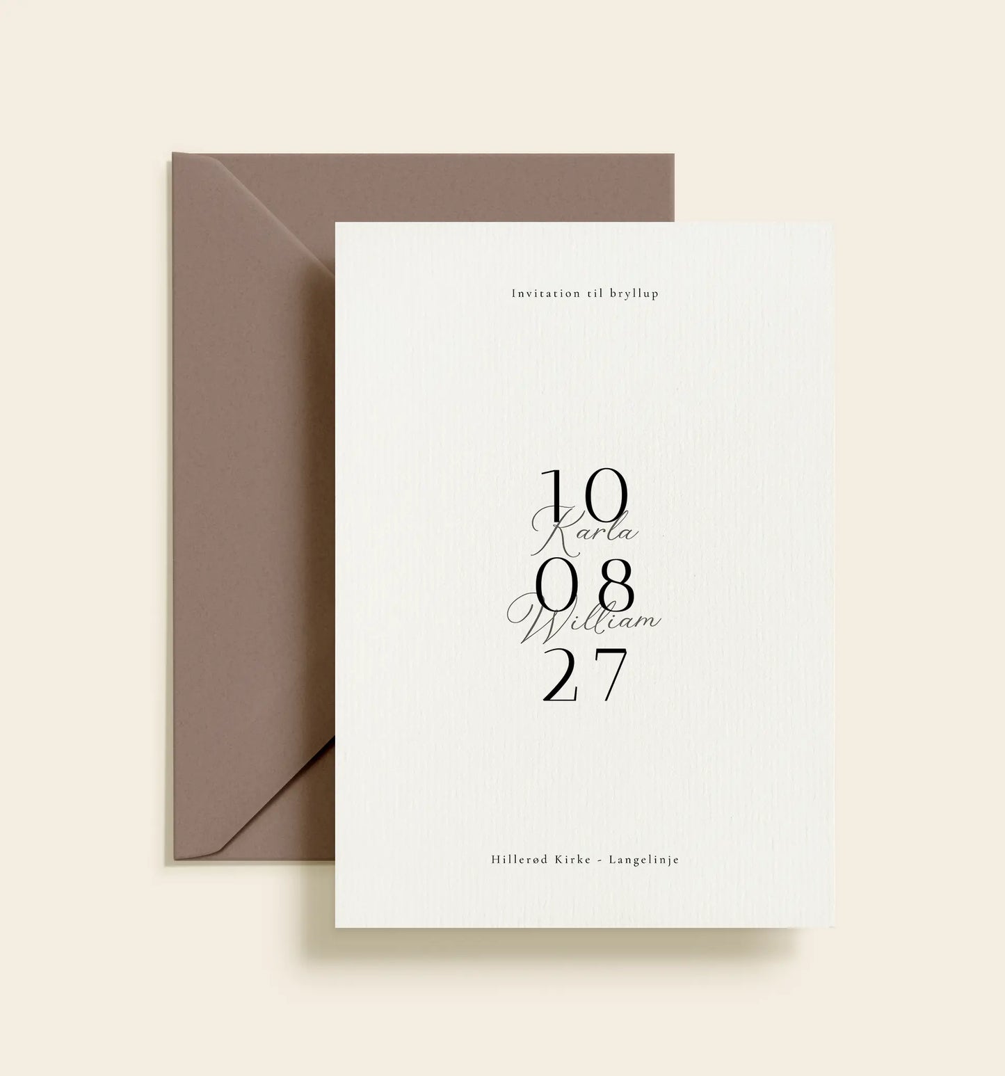 Karla & William Bryllup Invitation