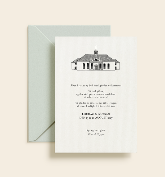 Kastelskirken Bryllup Invitation