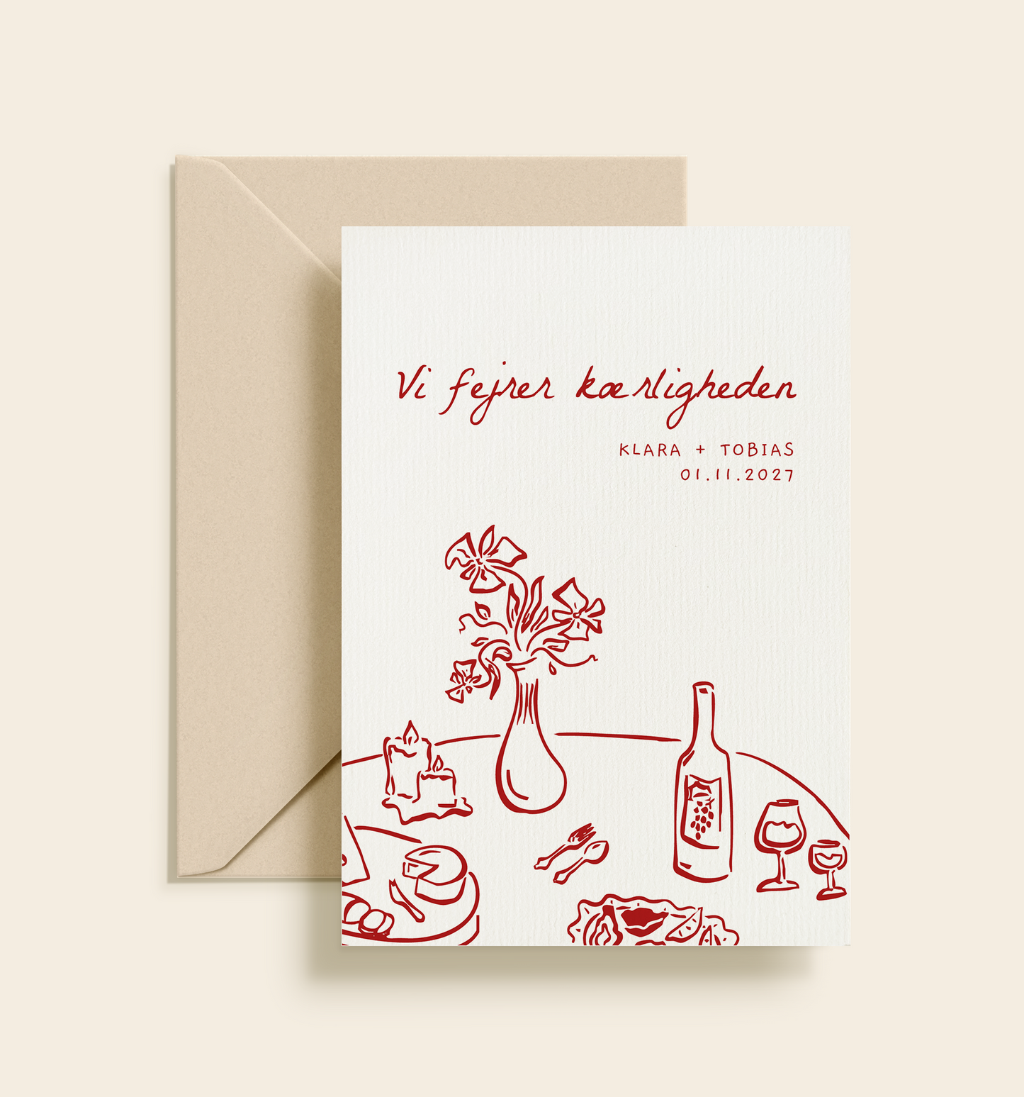 Klara & Tobias Bryllup Invitation