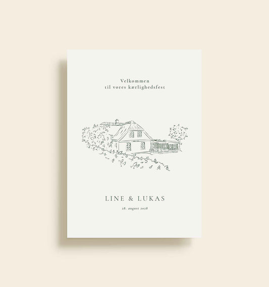 Kongekilden Bryllup Velkomstskilt