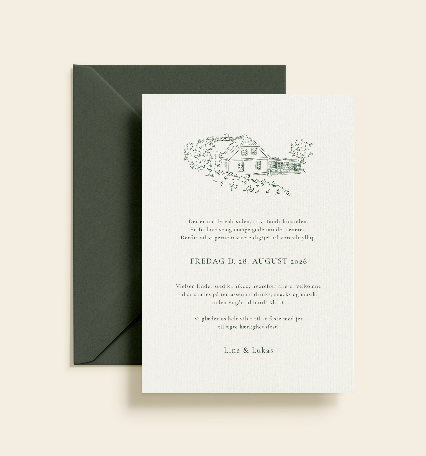 Kongekilden Bryllup Invitation