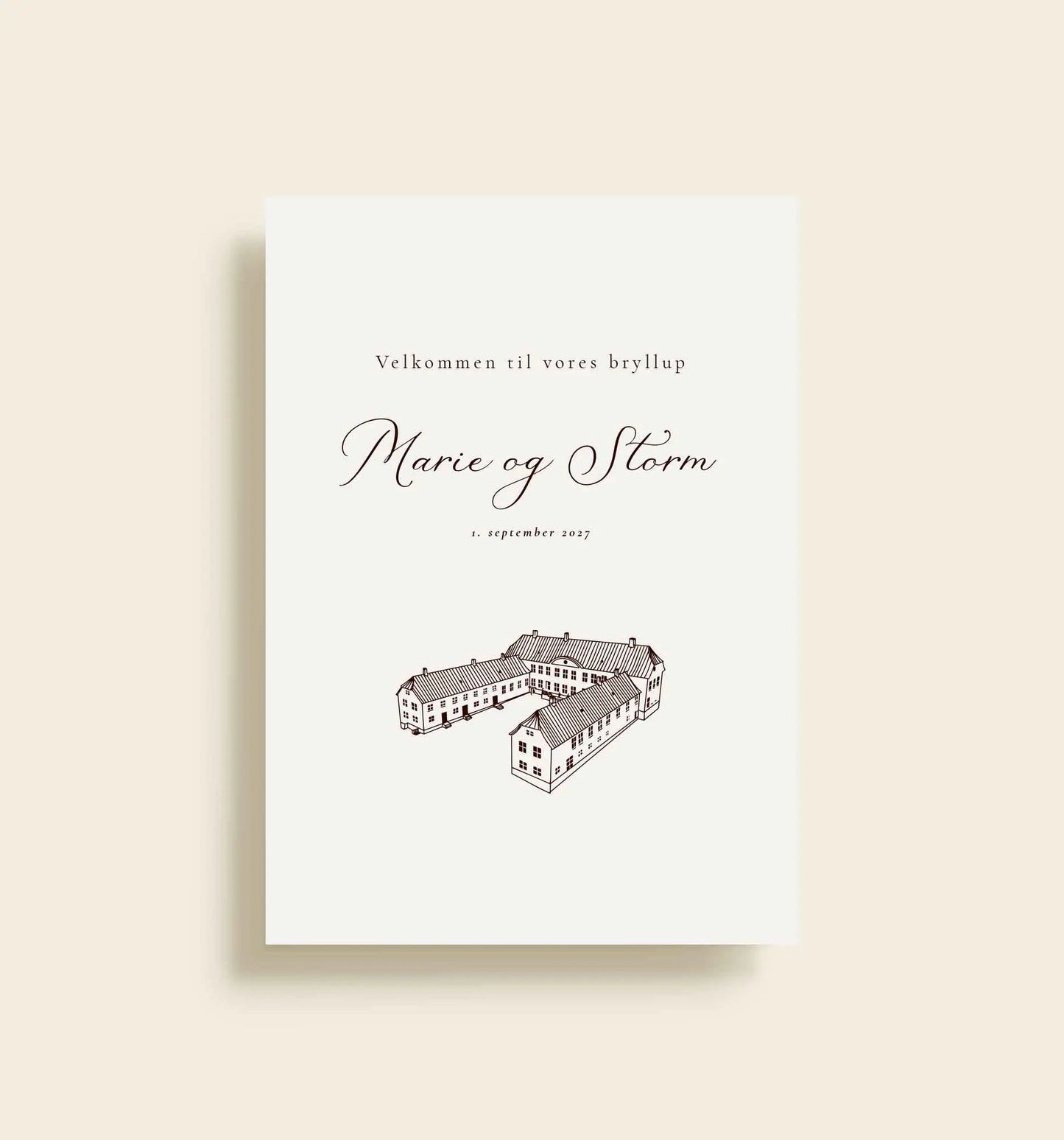 Kragerup Gods Bryllup Velkomstskilt