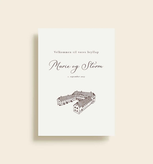 Kragerup Gods Bryllup Velkomstskilt