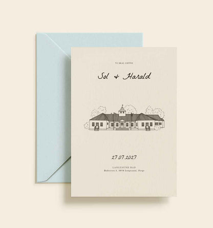 Langesund Bad Bryllup Invitation