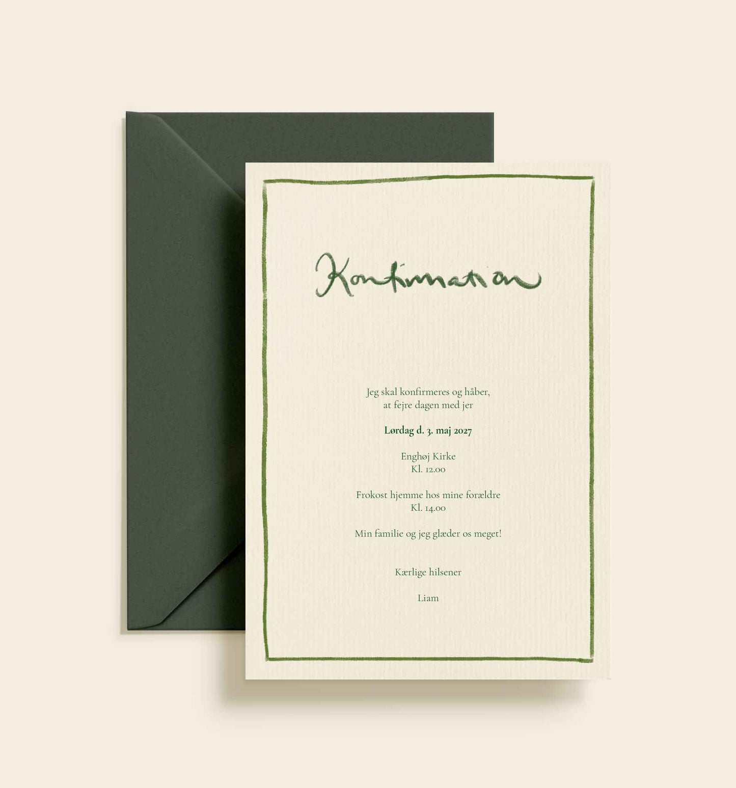 Liam Konfirmation Invitation