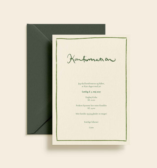 Liam Konfirmation Invitation