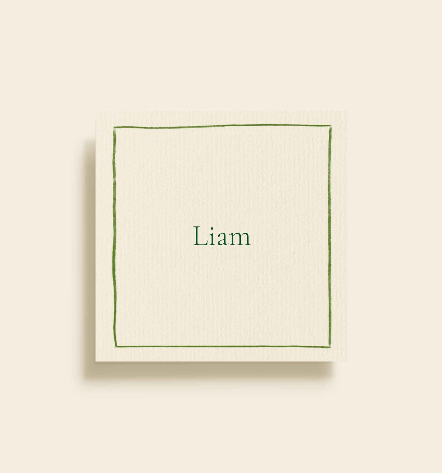 Liam Konfirmation Bordkort