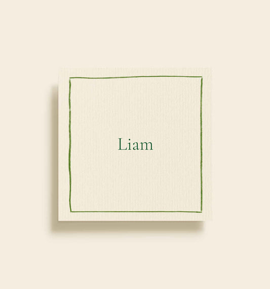 Liam Konfirmation Bordkort