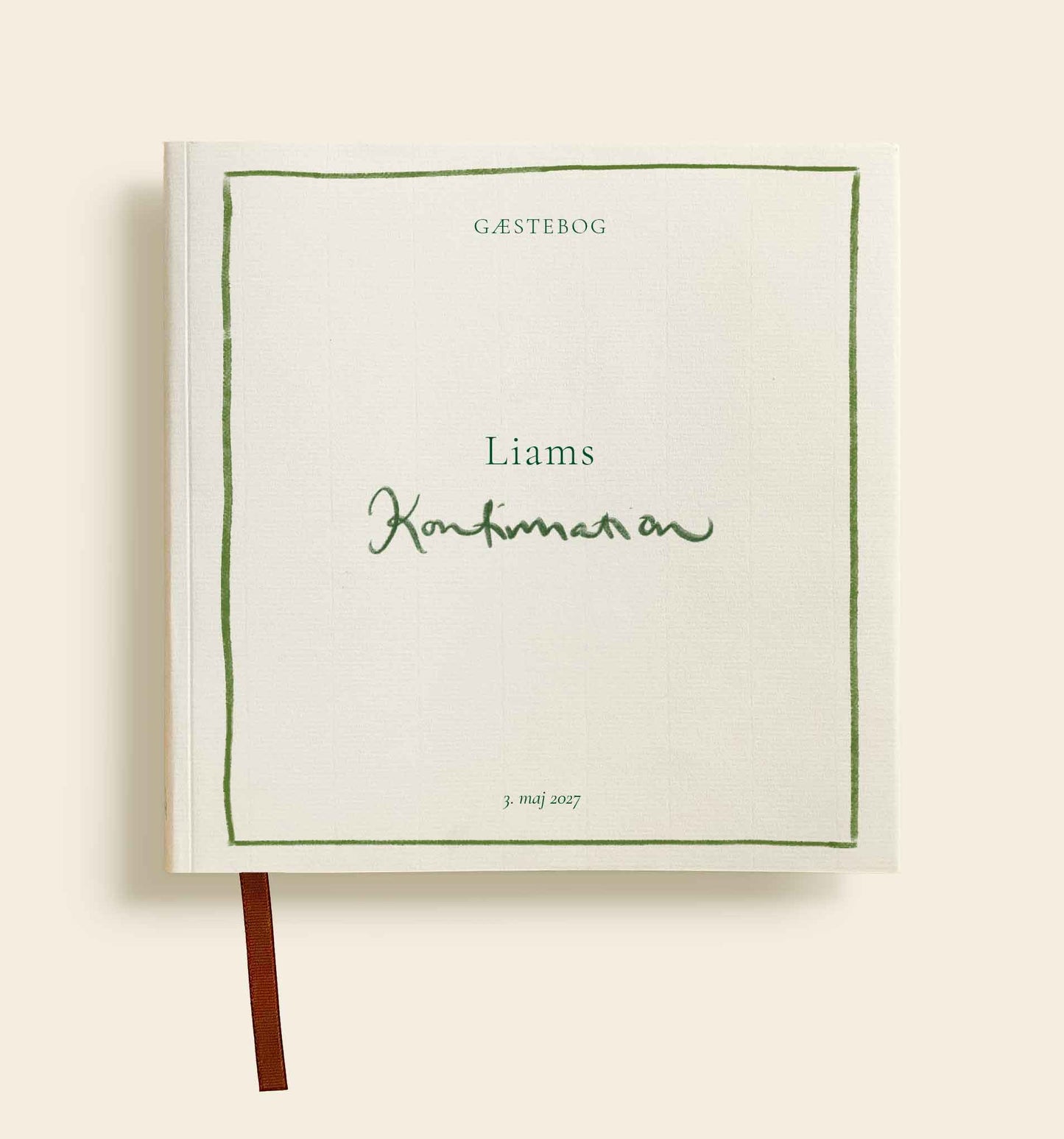 Liam Konfirmation Gæstebog med personligt omslag