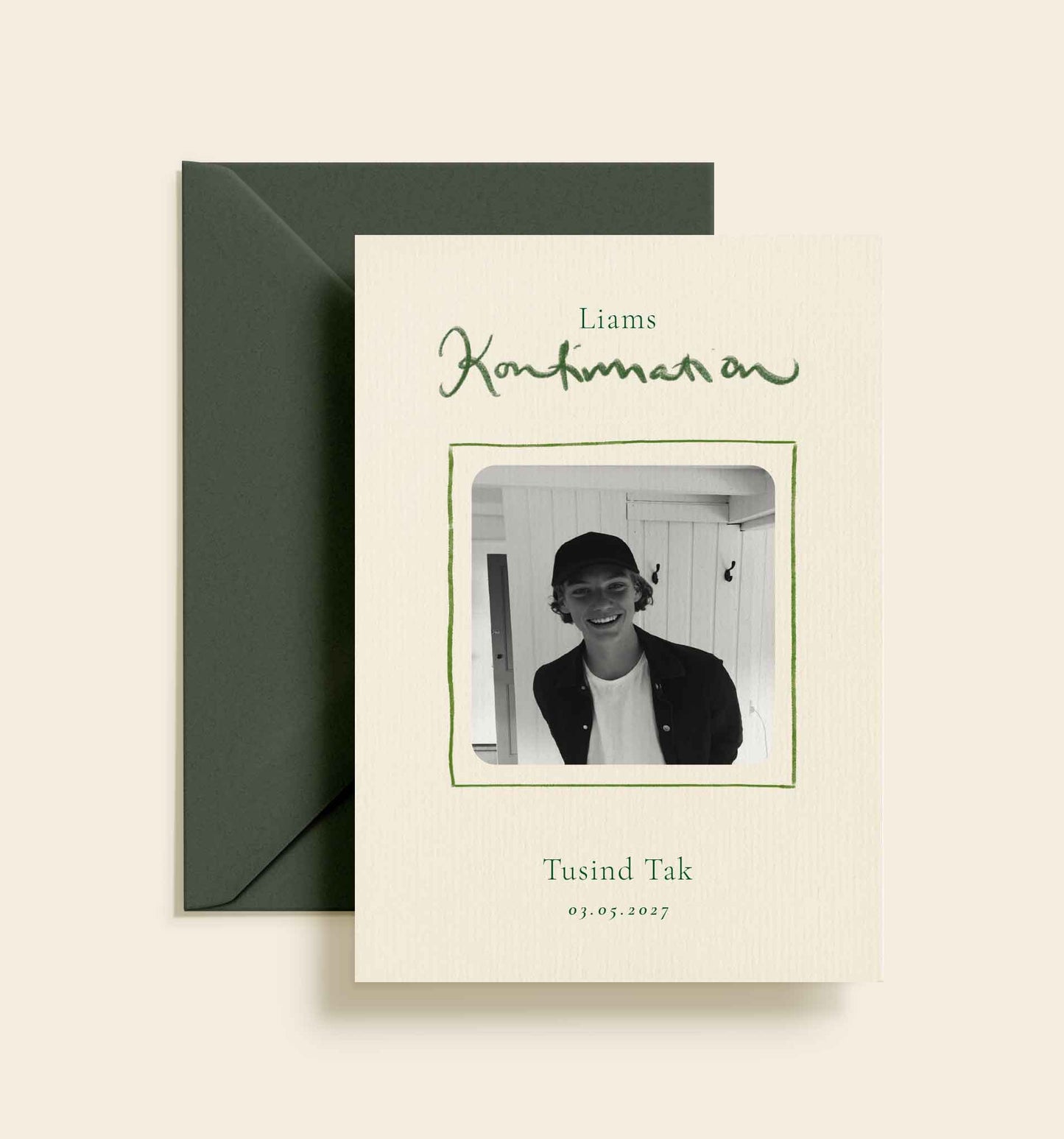 Liam Konfirmation Takkekort