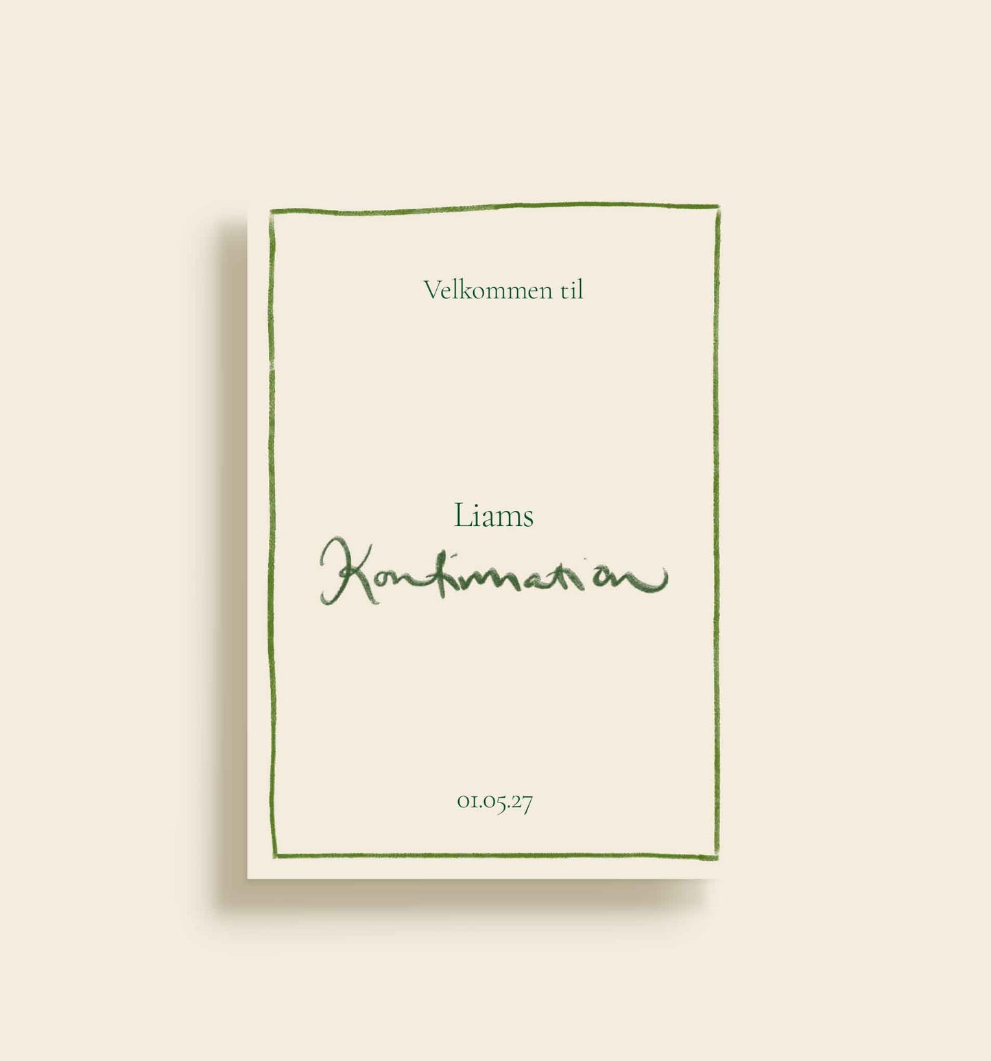 Liam Konfirmation Velkomstskilt