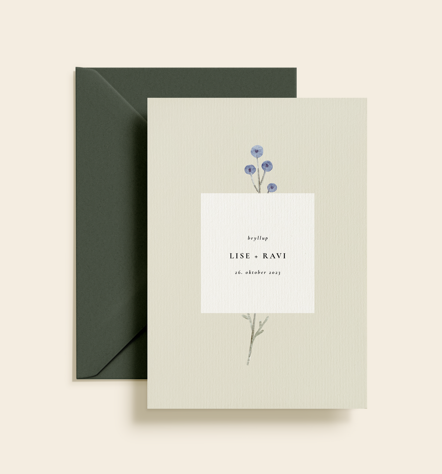 Lise & Ravi Bryllup Invitation