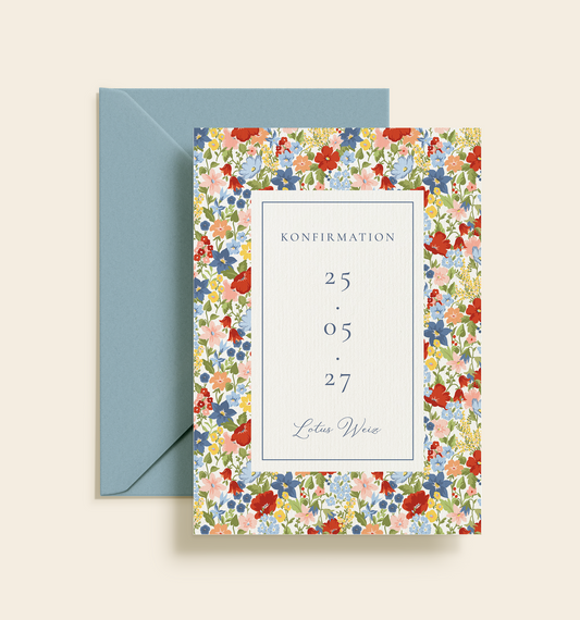 Lotus Konfirmation Invitation