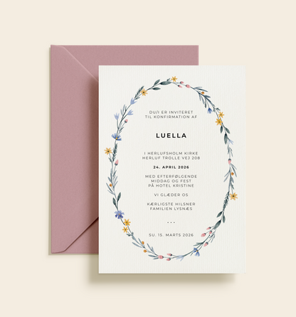 Luella Konfirmation Invitation