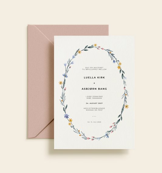 Luella & Asbjørn Bryllup Invitation