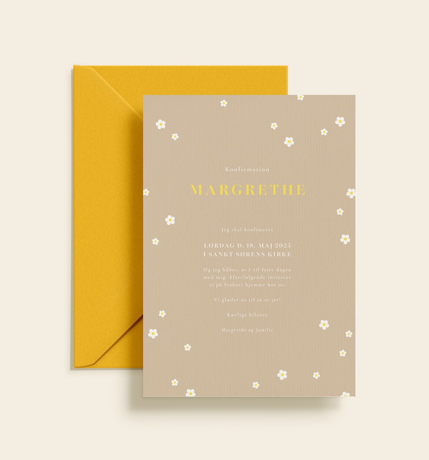 Margrethe Konfirmation Invitation