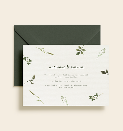 Marianne & Rasmus Bryllup Invitation