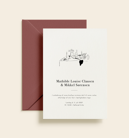 Mathilde & Mikkel Bryllup Invitation