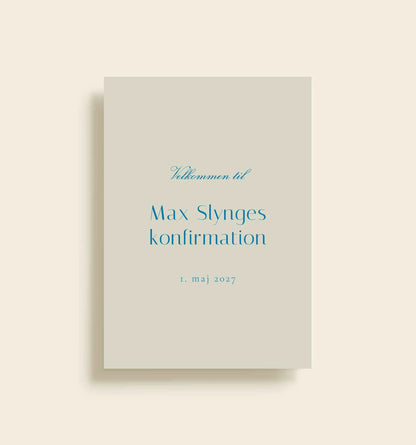 Max Slynge Konfirmation Velkomstskilt
