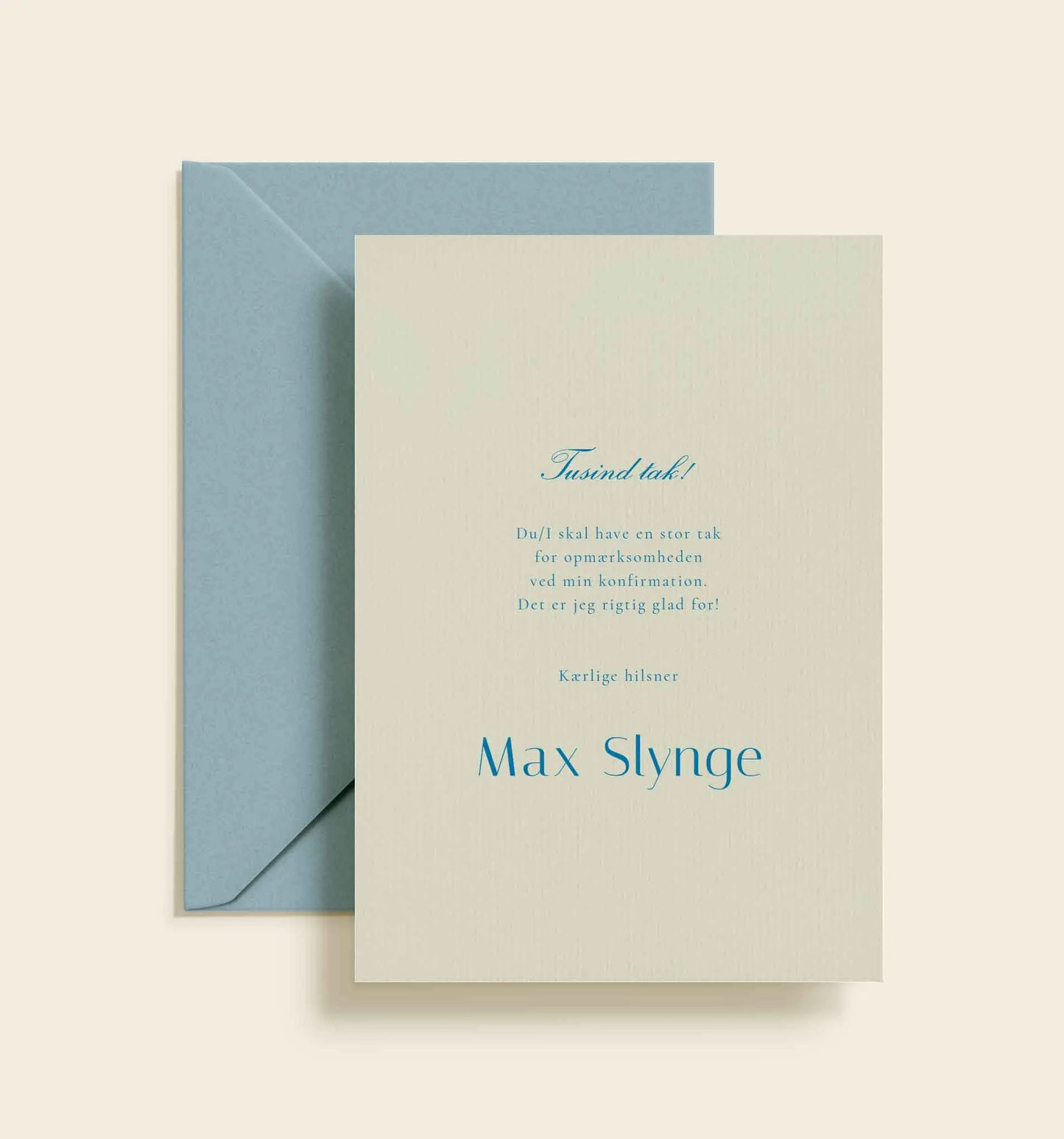 Max Slynge Konfirmation Takkekort