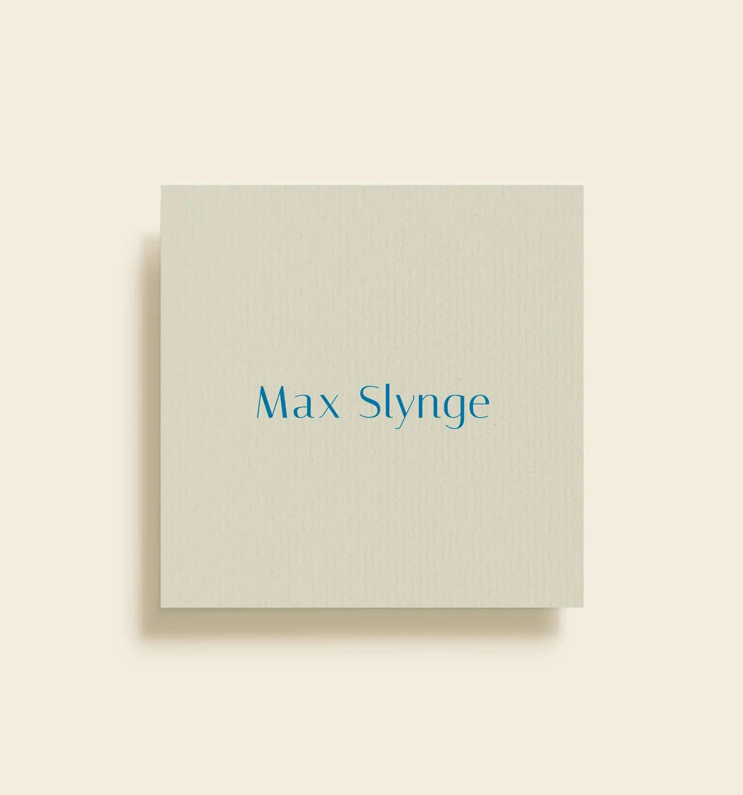 Max Slynge Konfirmation Bordkort