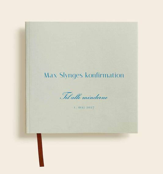 Max Slynge Konfirmation Gæstebog med personligt omslag