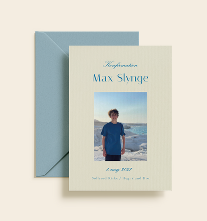 Max Slynge Konfirmation Invitation