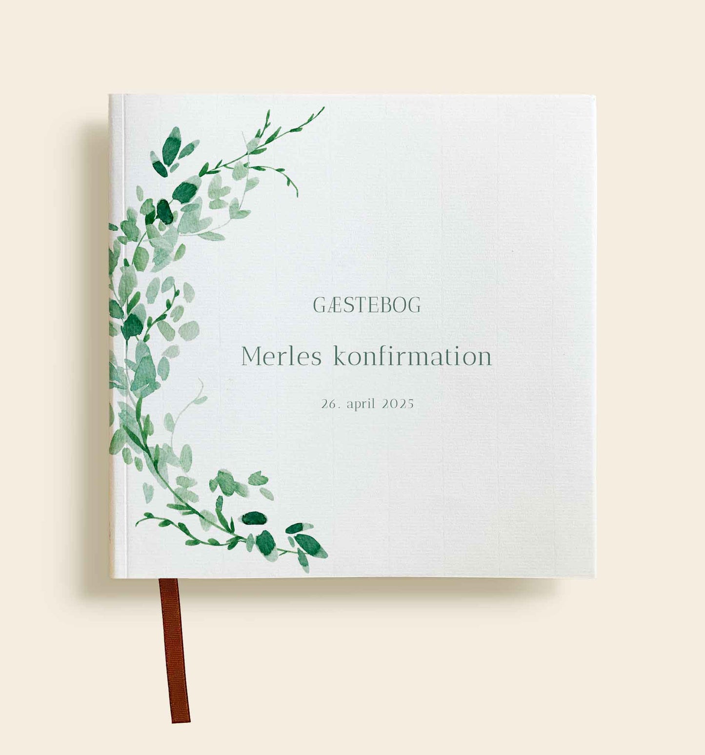Merle Konfirmation Gæstebog med personligt omslag