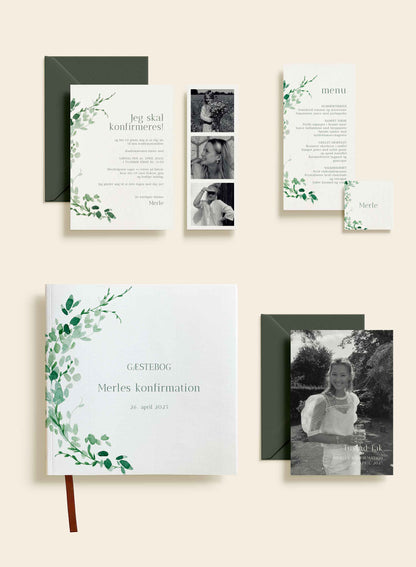 Merle Konfirmation Invitation