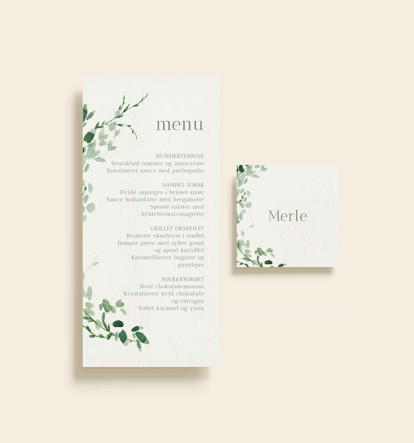 Merle Konfirmation Bordkort