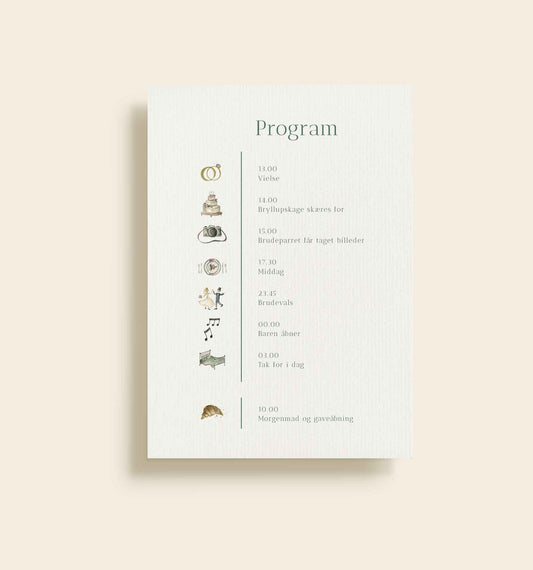 Merle & Peter Bryllup Program