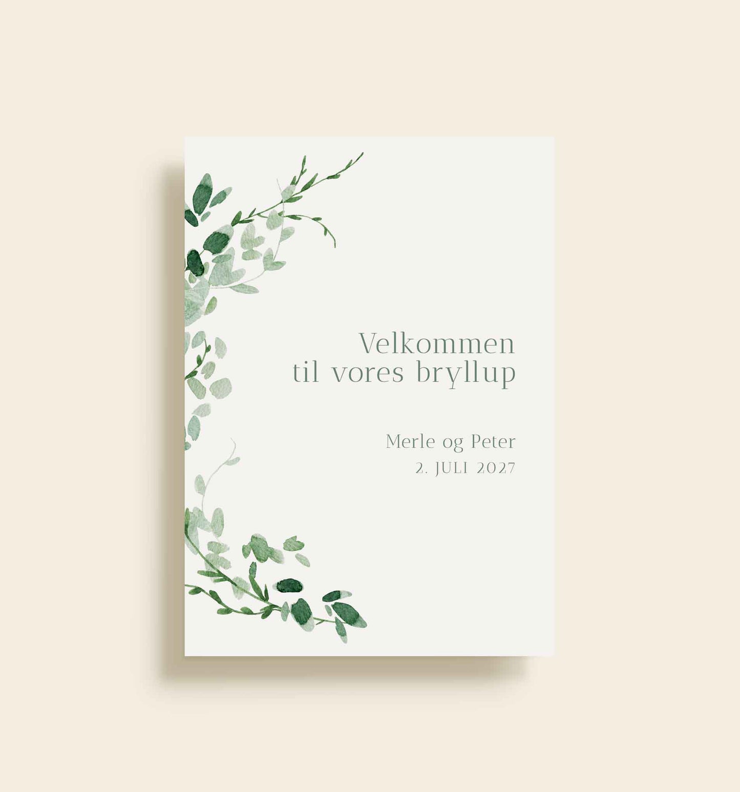 Merle & Peter Bryllup Velkomstskilt