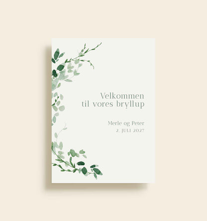 Merle & Peter Bryllup Velkomstskilt