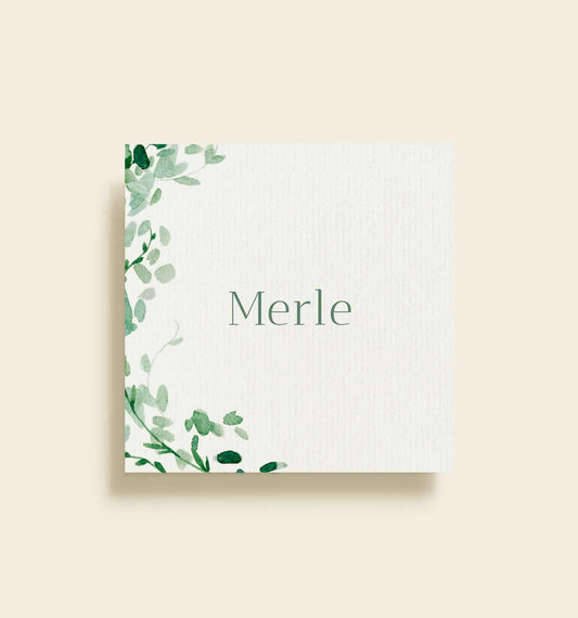 Merle & Peter Bryllup Bordkort