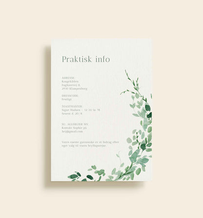 Merle & Peter Bryllup Praktisk Info