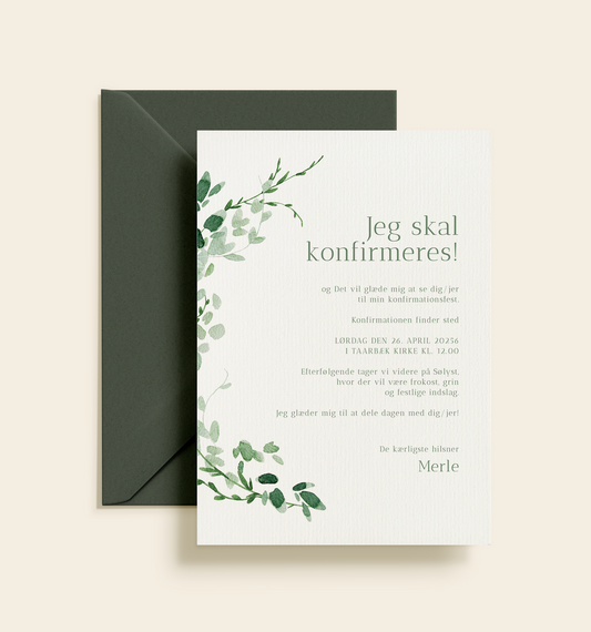 Merle Konfirmation Invitation