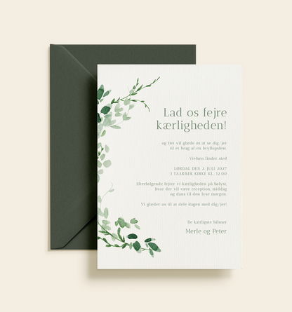 Merle & Peter Bryllup Invitation