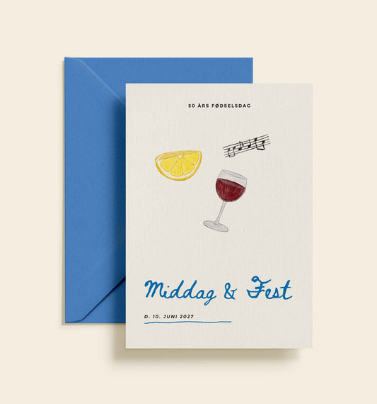 Mette Fødselsdag Invitation