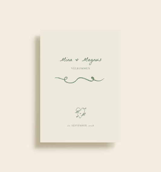 Mina & Magnus Bryllup Velkomstskilt