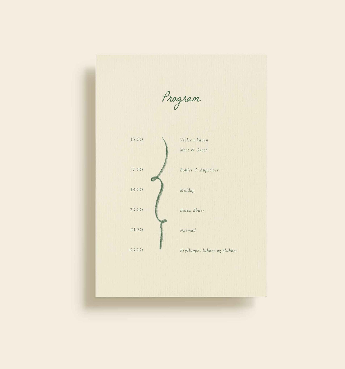 Helenekilde Badehotel Bryllup Invitation