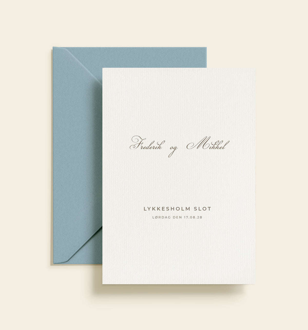 Frederik & Mikkel Bryllup Invitation