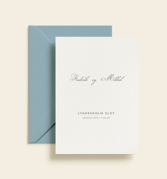 Frederik & Mikkel Bryllup Invitation