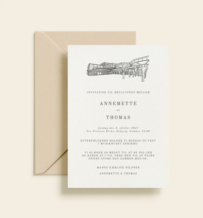 Musikhuset Esbjerg Bryllup Invitation