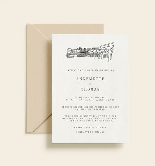 Musikhuset Esbjerg Bryllup Invitation