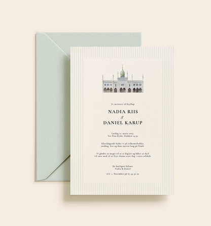 Nimb Akvarel Bryllup Invitation